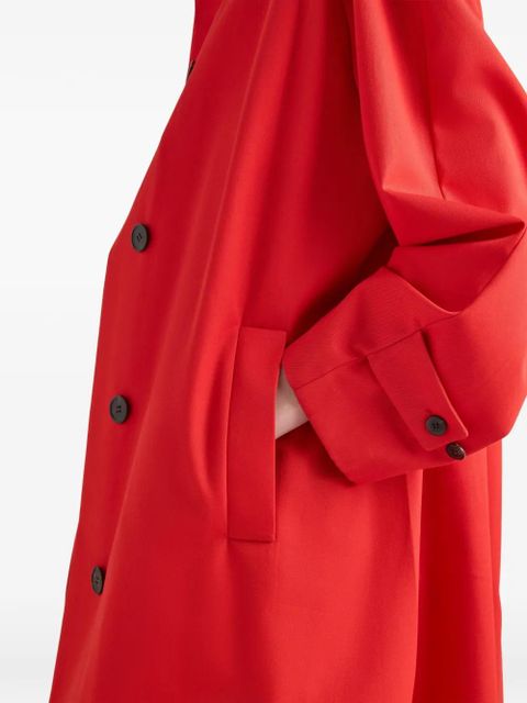 Prada single-breasted gabardine coat - Red