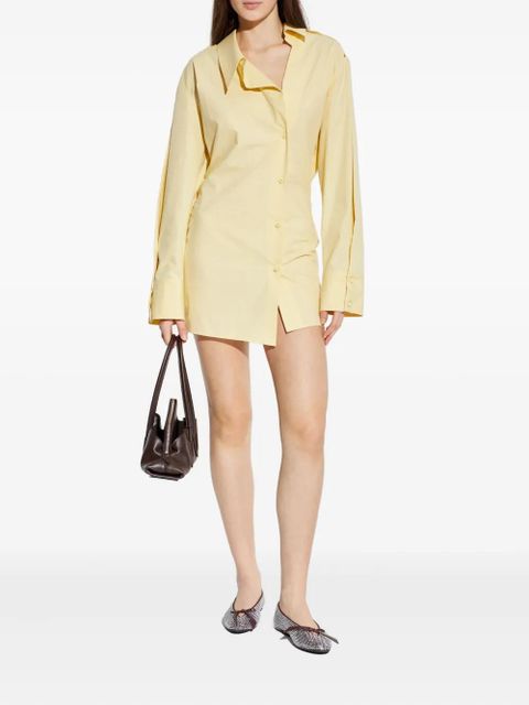 The Attico mini buttoned collared dress - Yellow - zdjęcie produktu nr 2
