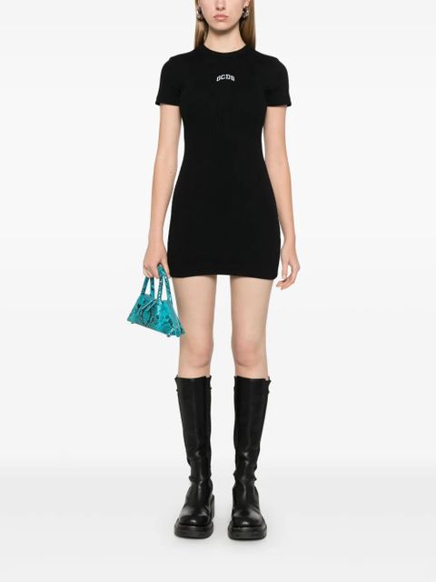 GCDS logo-embroidered mini dress - Black - zdjęcie produktu nr 2