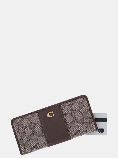 Coach portfel damski kolor brązowy CCC98