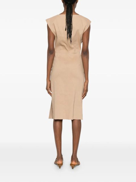 PINKO Alissa ruched mini dress - Neutrals