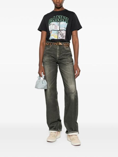 GANNI short-sleeve crew-neck T-shirt - Black - zdjęcie produktu nr 2