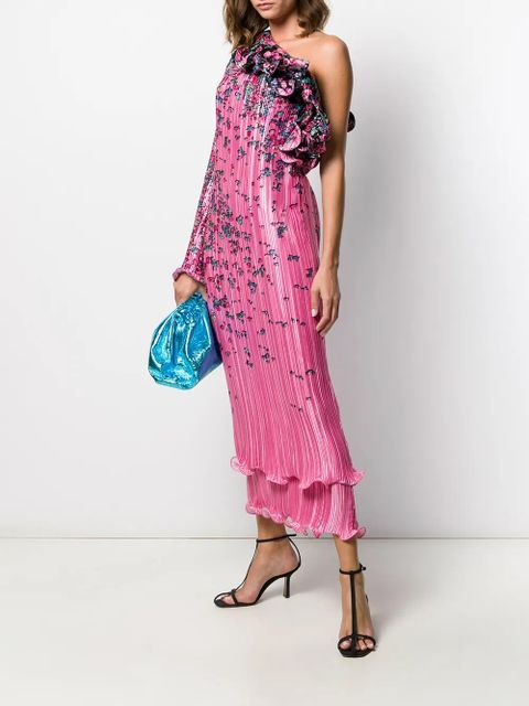 Givenchy ruffled crepe floral dress - Pink - zdjęcie produktu nr 2