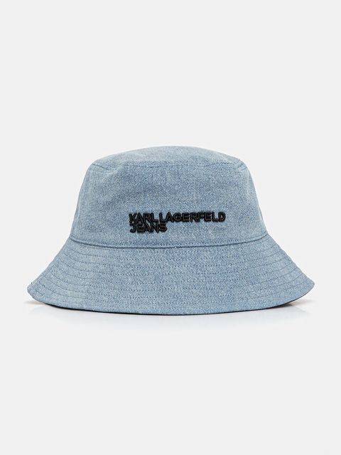Karl Lagerfeld Jeans kapelusz bawełniany kolor niebieski B1W33056 - zdjęcie produktu nr 1