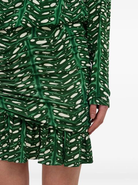 Ferragamo printed mini dress - Green