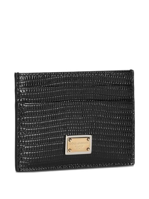Dolce & Gabbana logo-plaque leather cardholder - Black - zdjęcie produktu nr 2