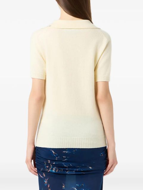 Blumarine polo-collar sweater - Neutrals