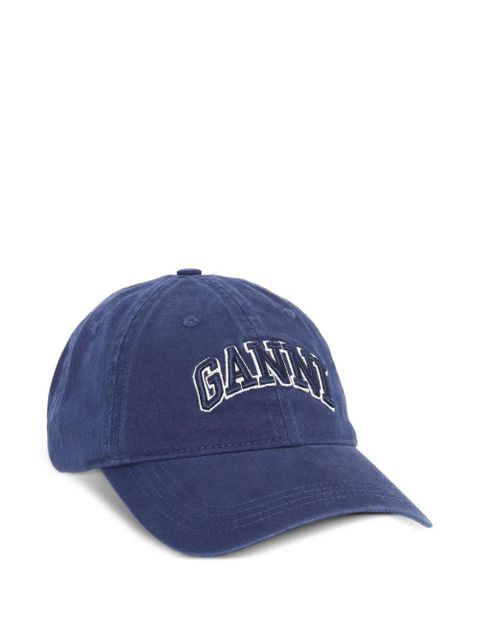 GANNI logo-embroidered cap - Blue - zdjęcie produktu nr 1