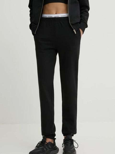 Guess spodnie dresowe SOFIA kolor czarny gładkie O5RB01 KCO31 - zdjęcie produktu nr 1