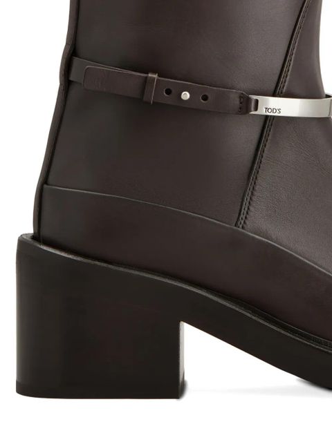 Tod's leather knee-high boots - Brown