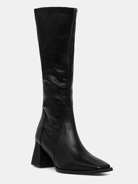 Vagabond Shoemakers kozaki skórzane HEDDA NARROW SHAFT damskie kolor czarny na słupku 5602-902-20 - zdjęcie produktu nr 1