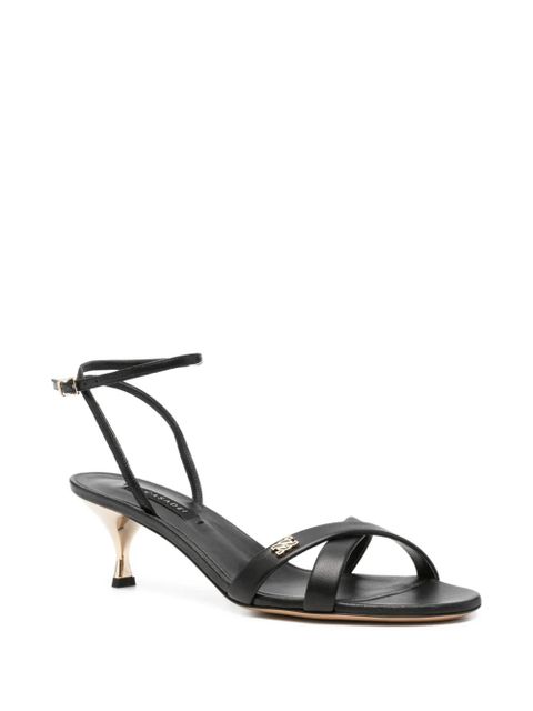 Casadei Jane crossover-strap buckle-fastening sandals - Black - zdjęcie produktu nr 2