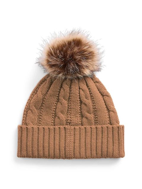 Lauren Ralph Lauren czapka z dodatkiem wełny kolor beżowy 454P04455 - zdjęcie produktu nr 2