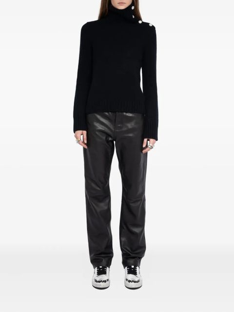 Zadig&Voltaire high-neck embellished-button sweater - Black