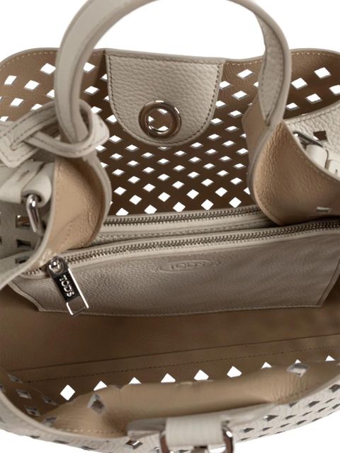 Tod's small leather tote bag - Neutrals