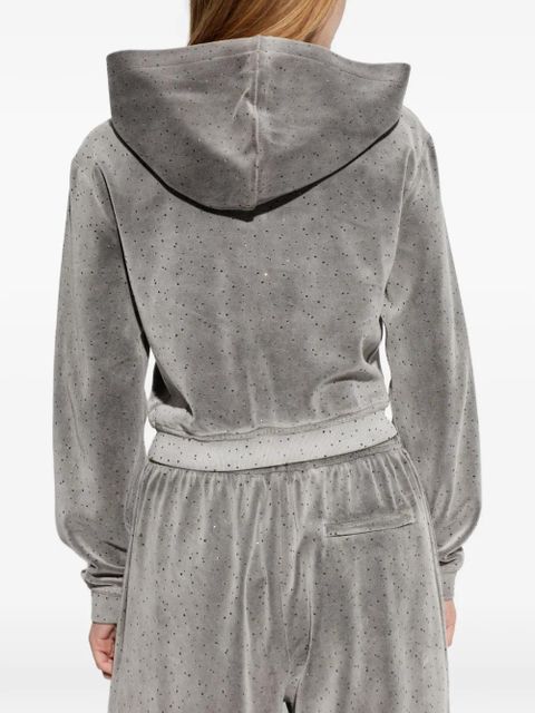 Alexander Wang embellished hooded sweater - Grey