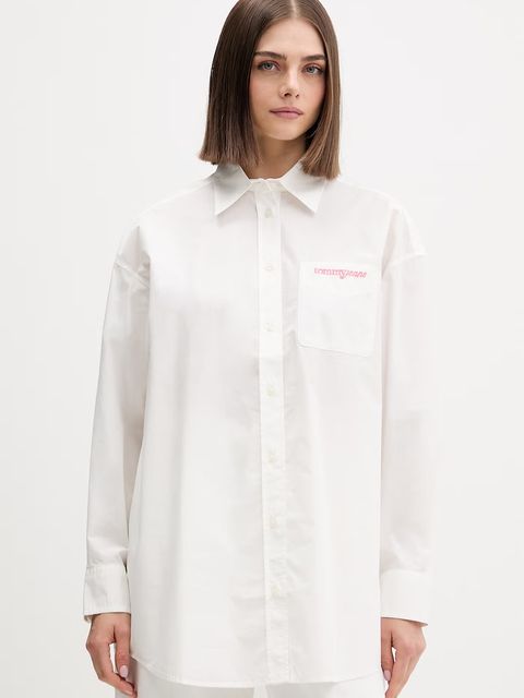 Tommy Jeans bluzka koszulowa damska bawełniana - zdjęcie produktu nr 1