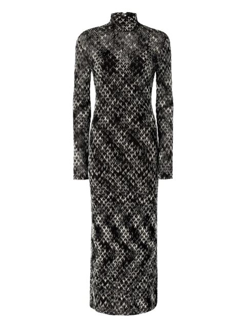 Missoni high-neck patterned midi dress - Black - zdjęcie produktu nr 1