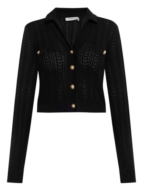Alessandra Rich button-embellished knitted cardigan - Black - zdjęcie produktu nr 1
