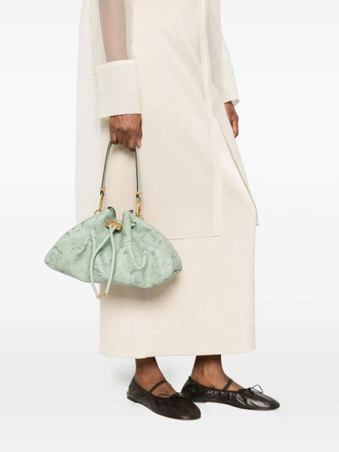 Jimmy Choo Bon Bon laser-cut tote bag - Green - zdjęcie produktu nr 2