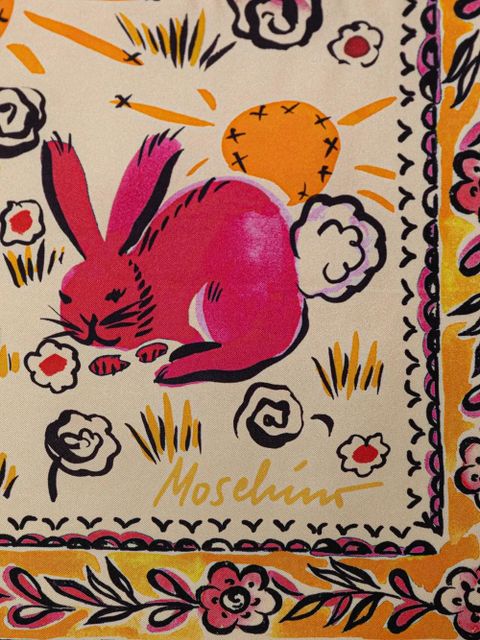 Moschino printed silk scarf - Neutrals