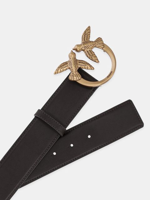 Pinko pasek skórzany damski kolor brązowy 100120 A0F1 - zdjęcie produktu nr 2