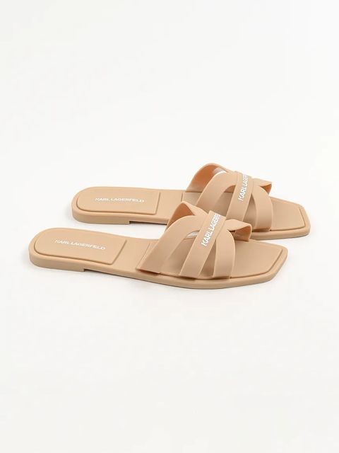 Karl Lagerfeld klapki JELLY IV damskie kolor beżowy KL80025 - zdjęcie produktu nr 2