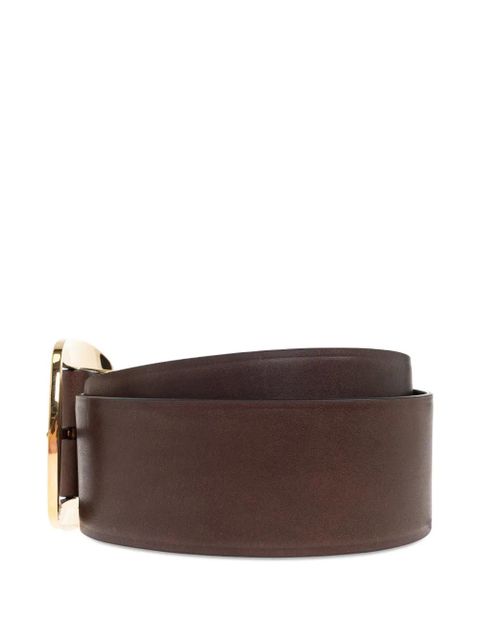 Dolce & Gabbana logo-lettering logo leather belt - Brown - zdjęcie produktu nr 2