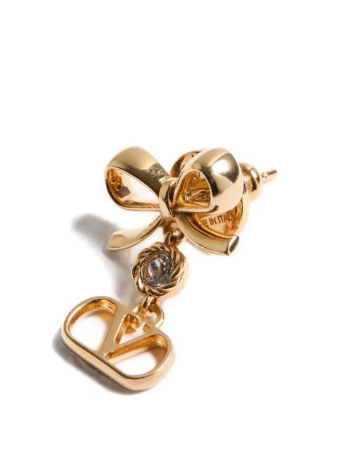 Valentino Garavani Vlogo Signature earrings in metal and Swarovski® crystals - Gold