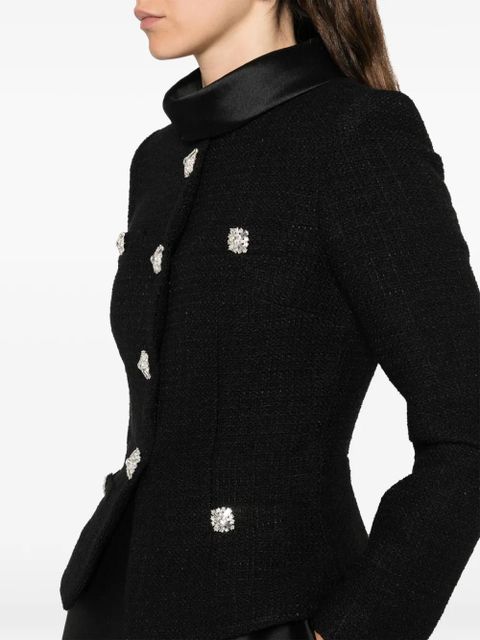 Self-Portrait embellished midi dress - Black