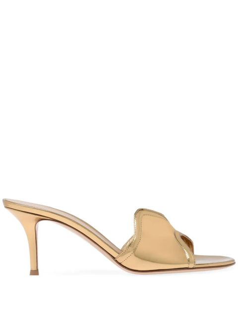 Gianvito Rossi 70mm Lucrezia metallic-effect sandals - Gold - zdjęcie produktu nr 1
