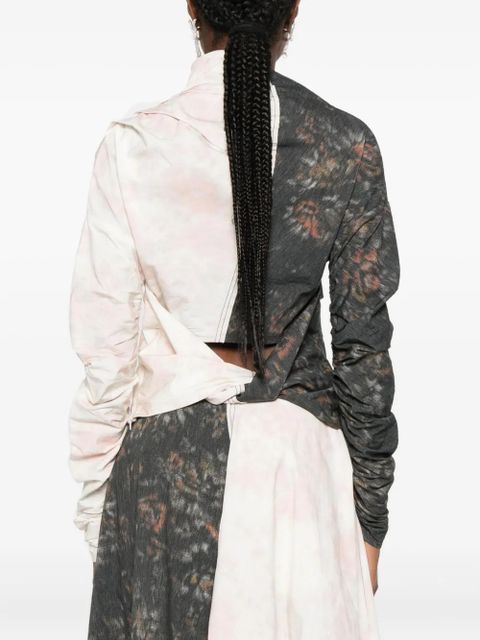 GANNI gathered panelled blouse - Neutrals - zdjęcie produktu nr 2