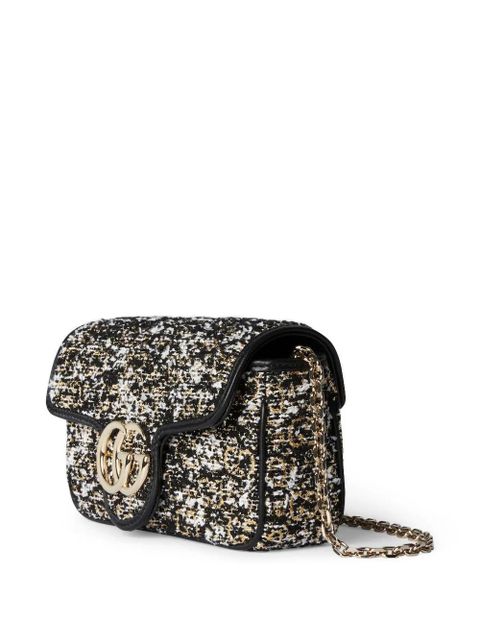 Gucci tweed gg shoulder bag - Black