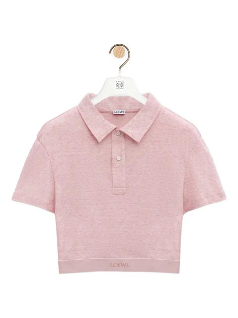 LOEWE cropped polo top - Pink - zdjęcie produktu nr 1