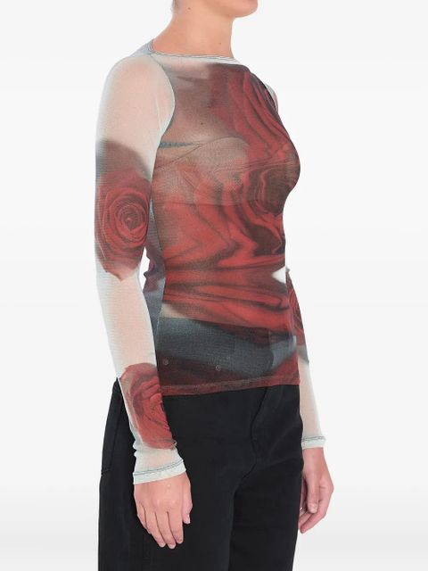 Jean Paul Gaultier Blurry Roses top - Red - zdjęcie produktu nr 2