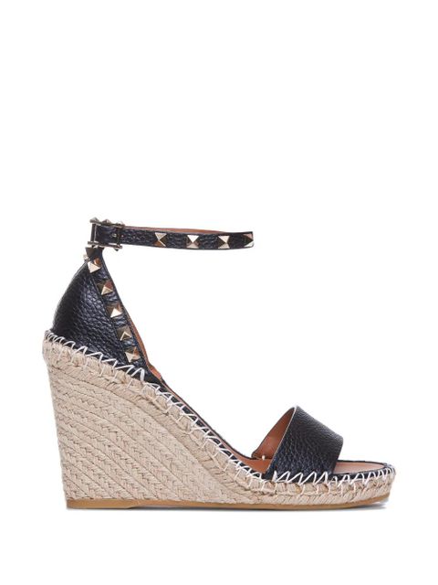 Valentino Garavani Double Rockstud heeled espadrilles - Black - zdjęcie produktu nr 1