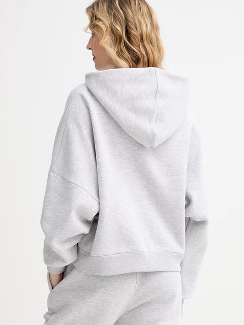 MUUV. bluza MUUV. x Answear damska kolor szary z kapturem melanżowa