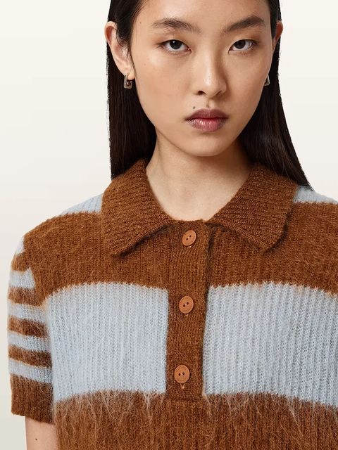 AllSaints sweter z dodatkiem wełny CLEM