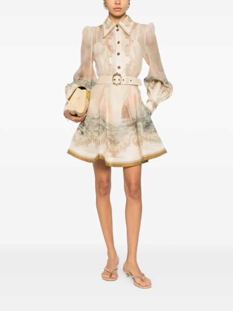 ZIMMERMANN buckle print dress - Neutrals