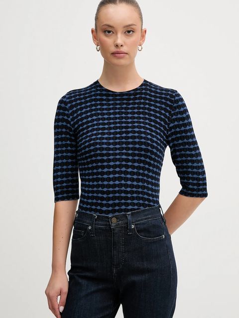 United Colors of Benetton sweter damski kolor granatowy lekki 12F3D10EE - zdjęcie produktu nr 1