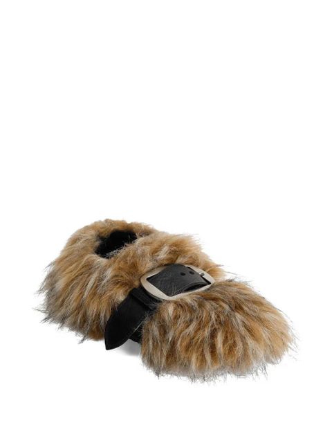 Dolce & Gabbana fur buckled loafers - Brown - zdjęcie produktu nr 2