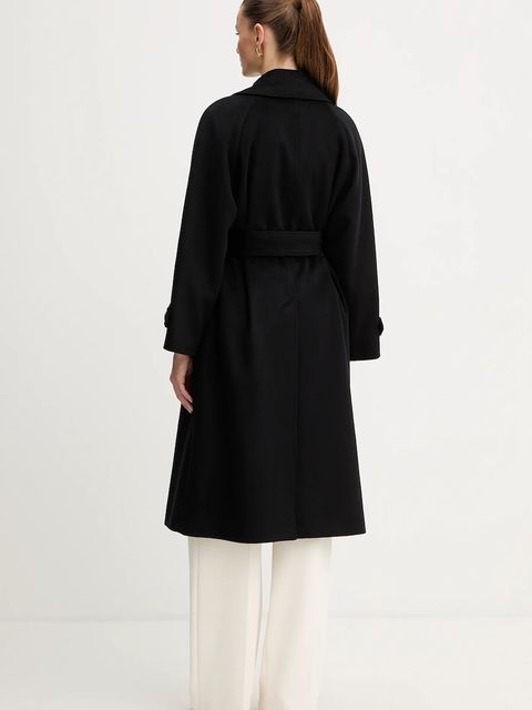 Marella płaszcz wełniany kolor czarny 2523016071200 - zdjęcie produktu nr 2