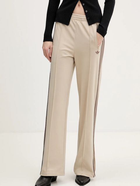 adidas Originals spodnie dresowe Firebird damskie kolor beżowy gładkie KD3660 - zdjęcie produktu nr 1