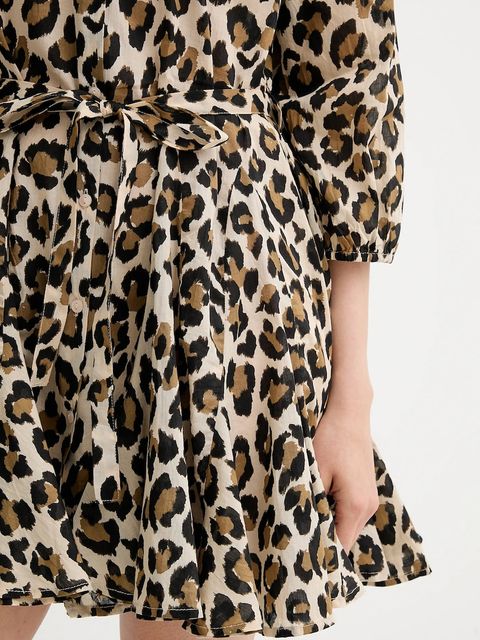 Answear.LAB sukienka bawełniana kolor brązowy mini rozkloszowana