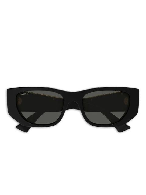 Gucci Eyewear stripe geometric sunglasses - Black - zdjęcie produktu nr 1
