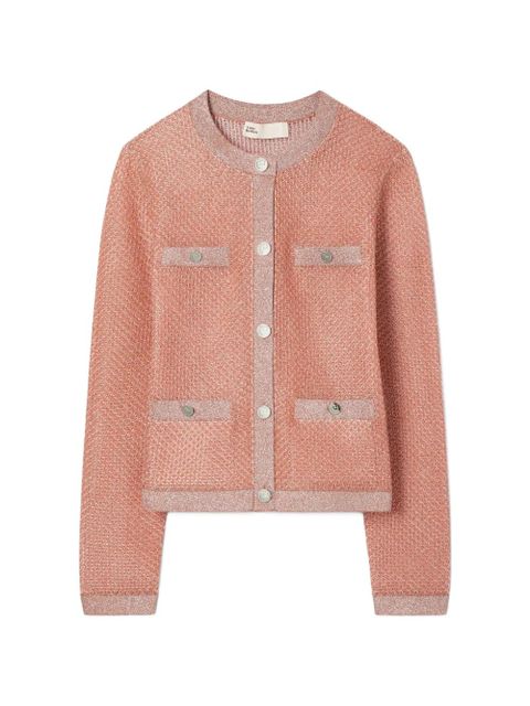 Tory Burch Kendra mesh cardigan - Pink - zdjęcie produktu nr 1