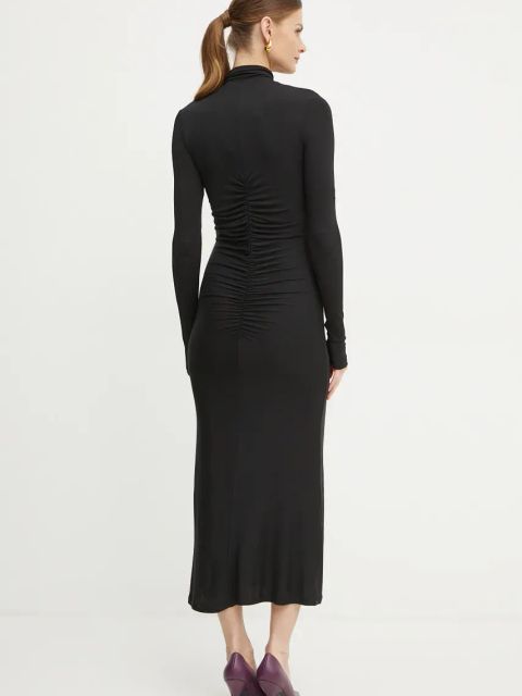 Pinko sukienka kolor czarny maxi dopasowana 104502 A29B