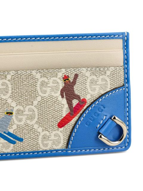 Gucci printed GG card holder - Neutrals
