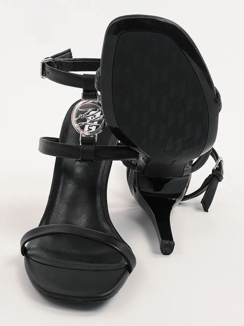 Karl Lagerfeld sandały skórzane BELVIA kolor czarny KL32914