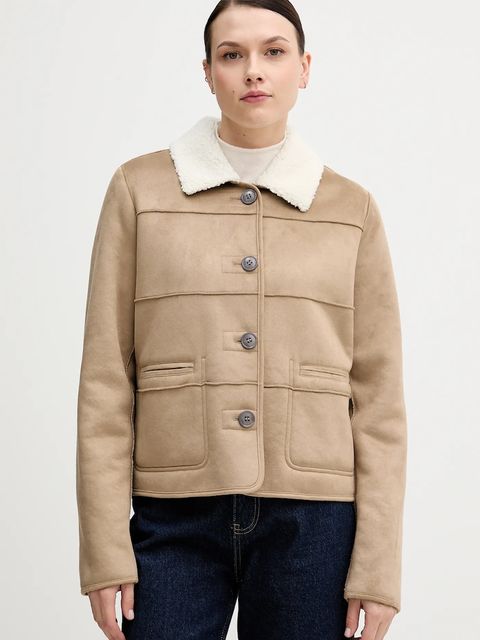 United Colors of Benetton kurtka kolor beżowy przejściowa 2W8EDN08Q - zdjęcie produktu nr 1